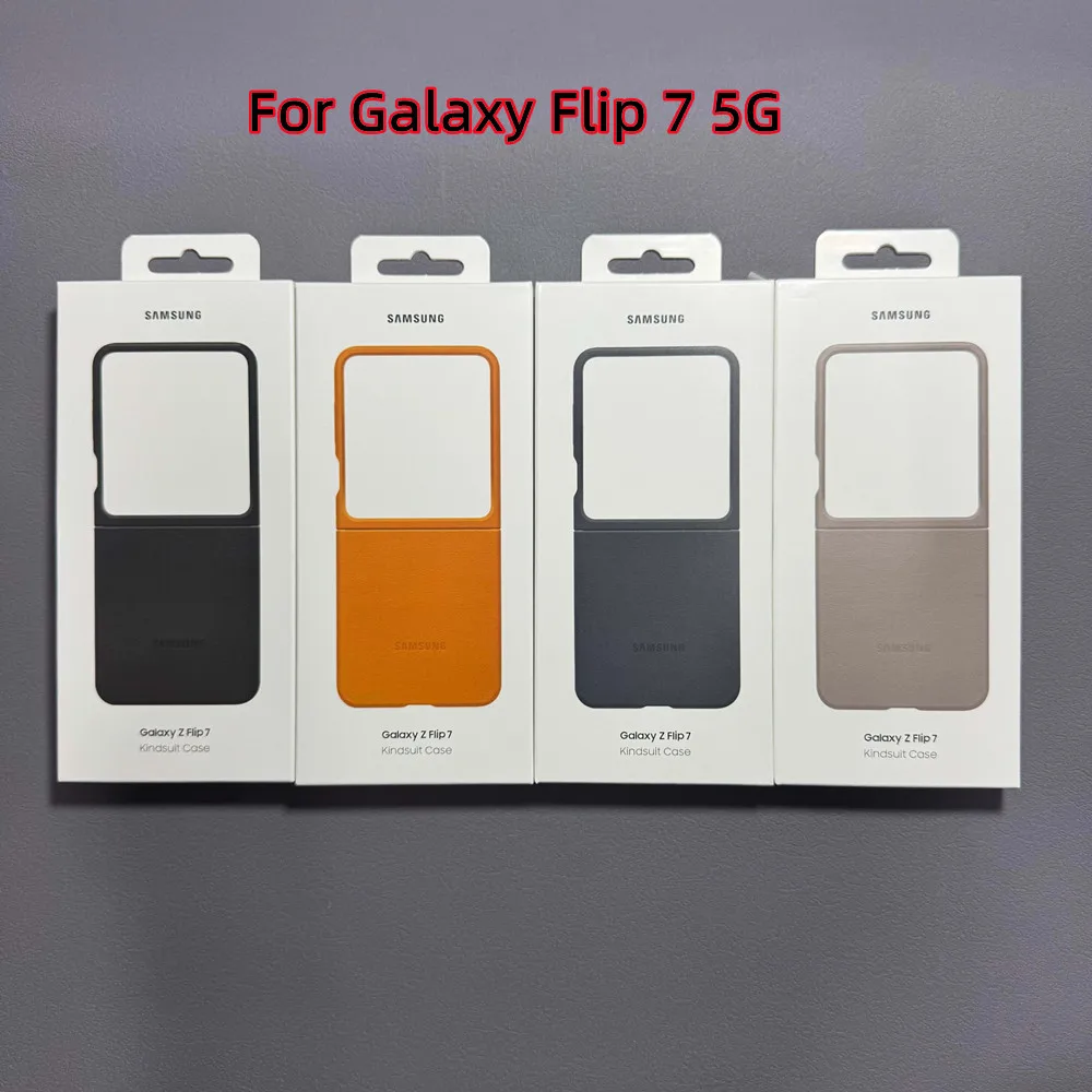 

Новый кожаный чехол для Samsung Z Flip 7 5G, тонкий противоударный чехол-бампер для Z Flip 7 5G, кожаный чехол для мобильного телефона
