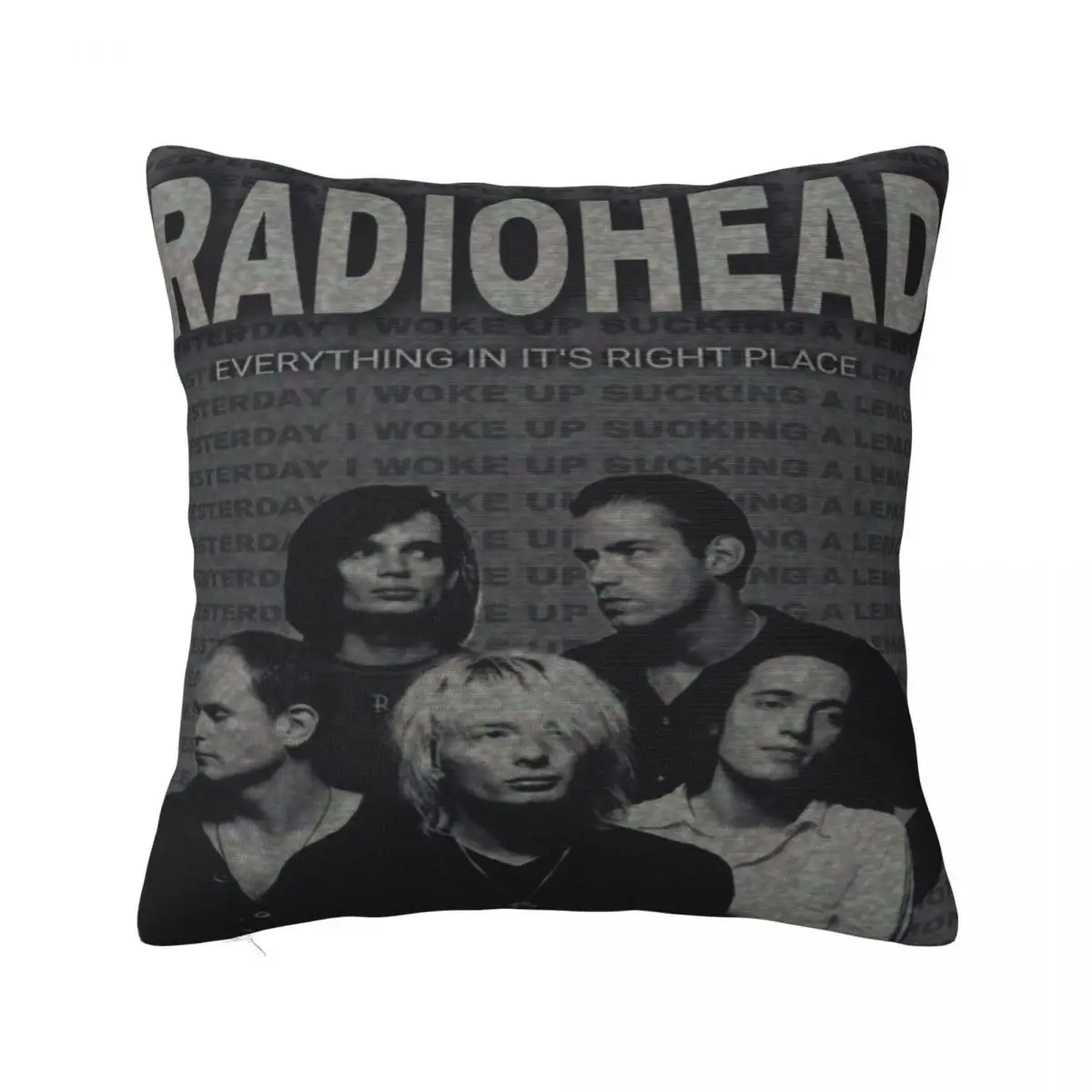 Radiohead rock Metal Band Pillowcase Cushion Cover Throw Pillow Cover Soft and Sweet Chair Decoration Zippered Multi Size