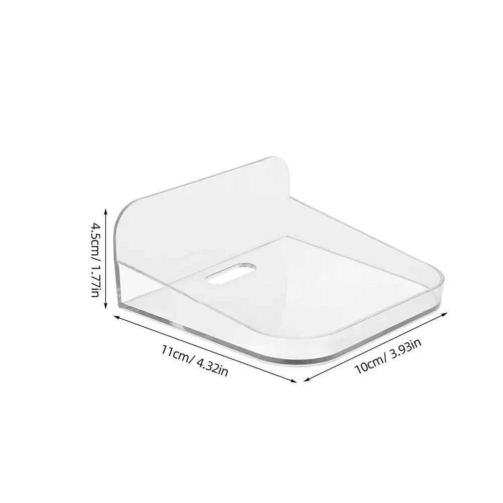 2Pcs No Drill Wall Mount Camera Stand Transparent Floating Shelf Easy Install Camera Rack Storage for Home Security