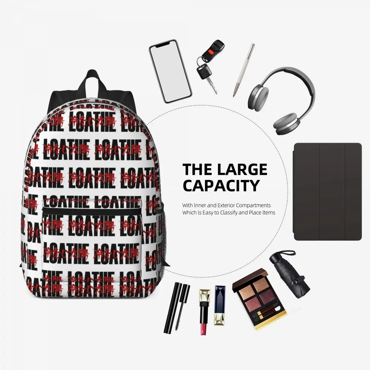 THE Loathe Band Backpack Daypack Large Capacity Kids BookBag School Bag Shoulder Bags for Men Women view 3
