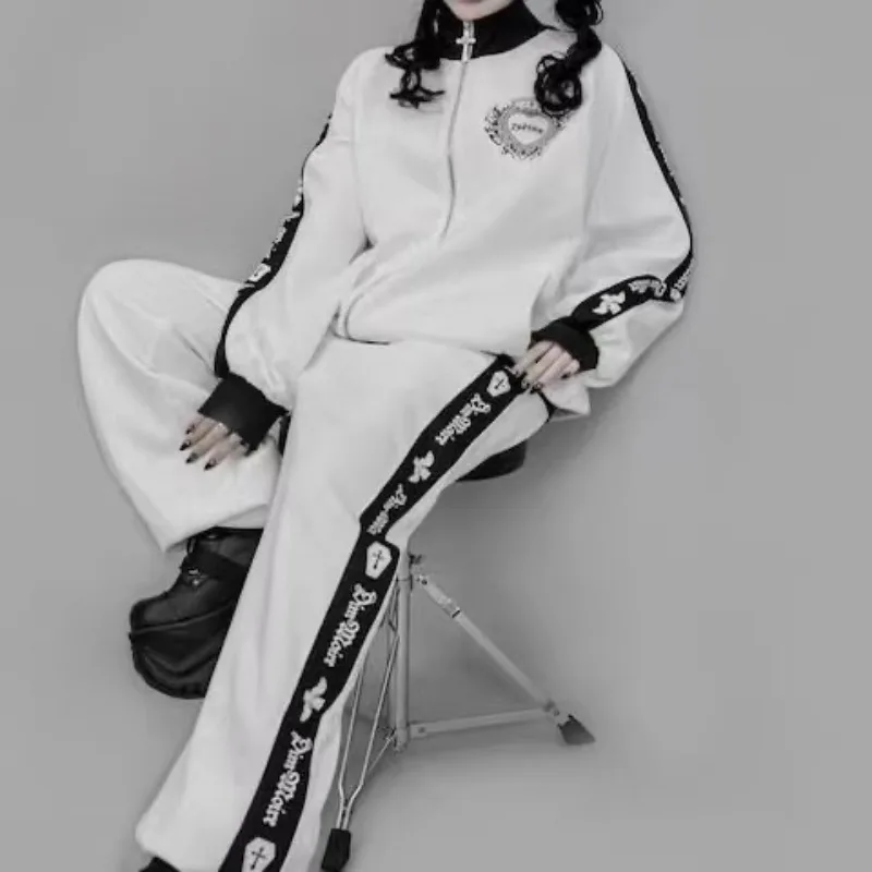 겨울 Y2K 하라주쿠 고딕 후드티 여성 스트리트웨어 빈티지 패션 스웨트셔츠 서브컬쳐 레이스 토끼 귀 Y2k 후드 탑 신상품