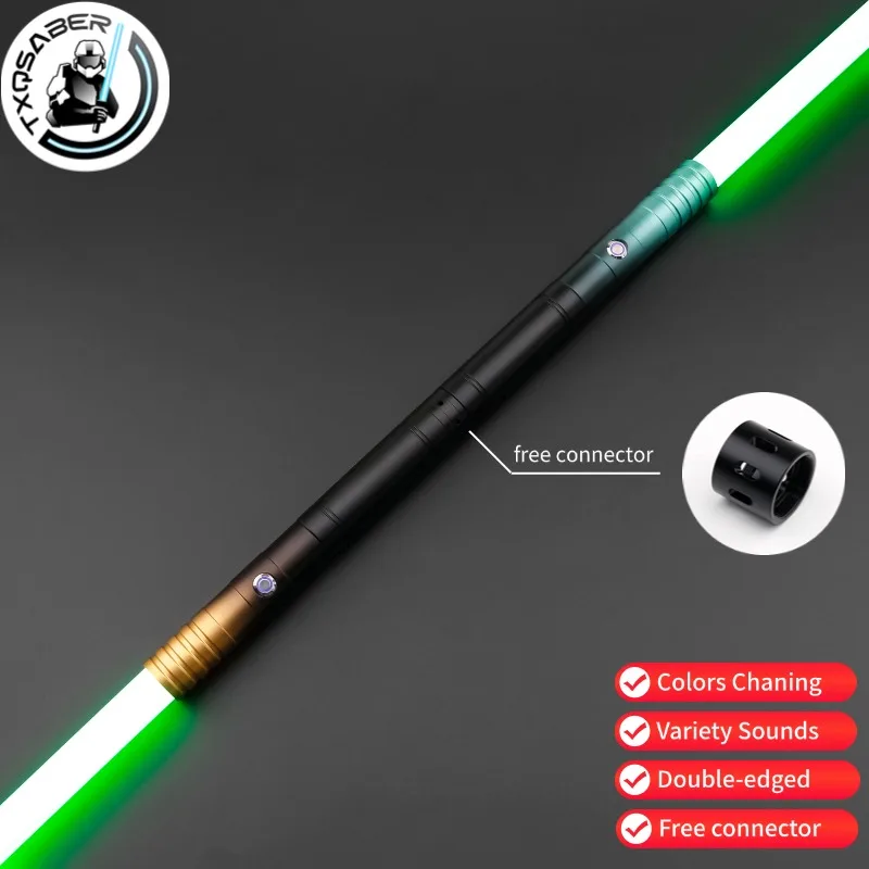 

TXQSABER RGB Metal Lightsaber Smooth Swing Colors Changing Cosplay Flashing Weapon Blaster Laser Sword Heavy Dueling Kids Toys