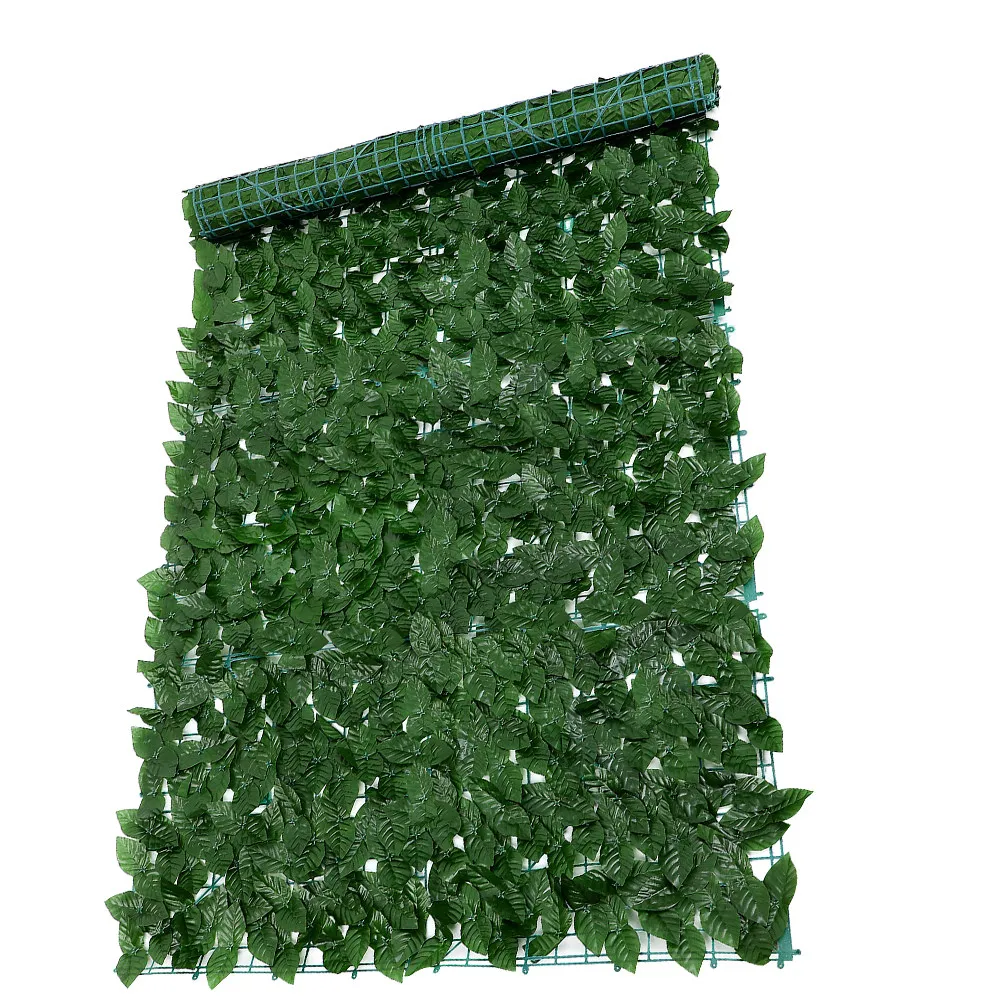 Simulated Green Plant Wall Exquisite Workmanship Lifelike Leaves Texture Artificial Green Leaf Fence for Backyard Balcony Garden