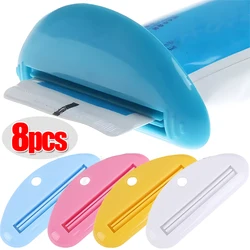 8/1pcs Plastic Toothpaste Squeezers Facial Cleanser Tube Clip Manual Toothpaste Dispenser Bathroom Wall Hanging Squeezed Clips