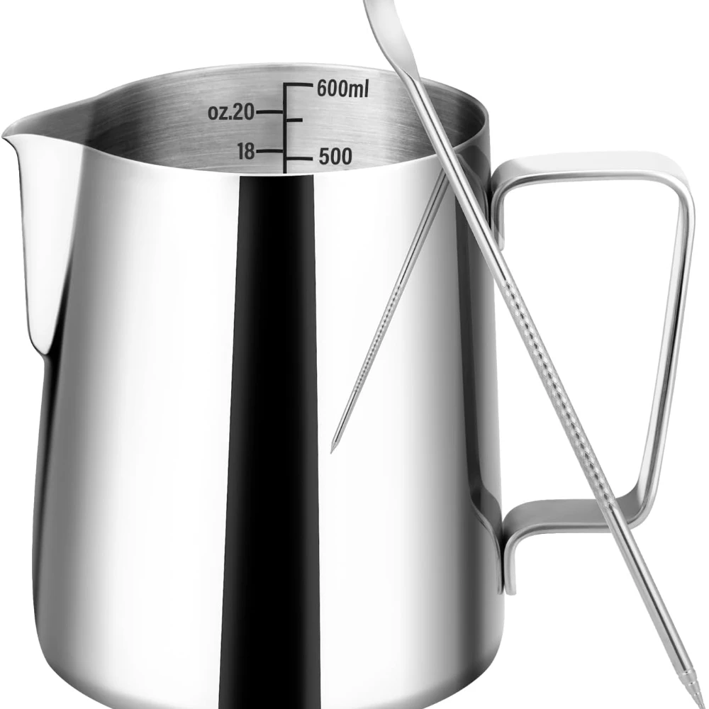 

Coffee Milk Frothing Jug Stainless Steel Espresso Frother Pitcher Latte Art Milk Measurement Jug Barista Tool Coffee Accessories