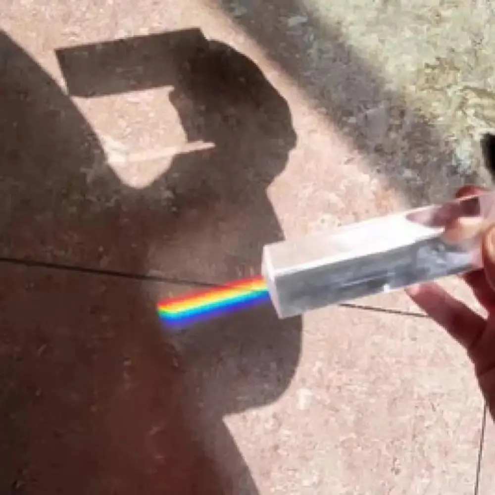K9 Crystal Triangular Prism Length Size Color Prisms Glass Prism Mirror Seven Color Rainbow Prisma Photography Props