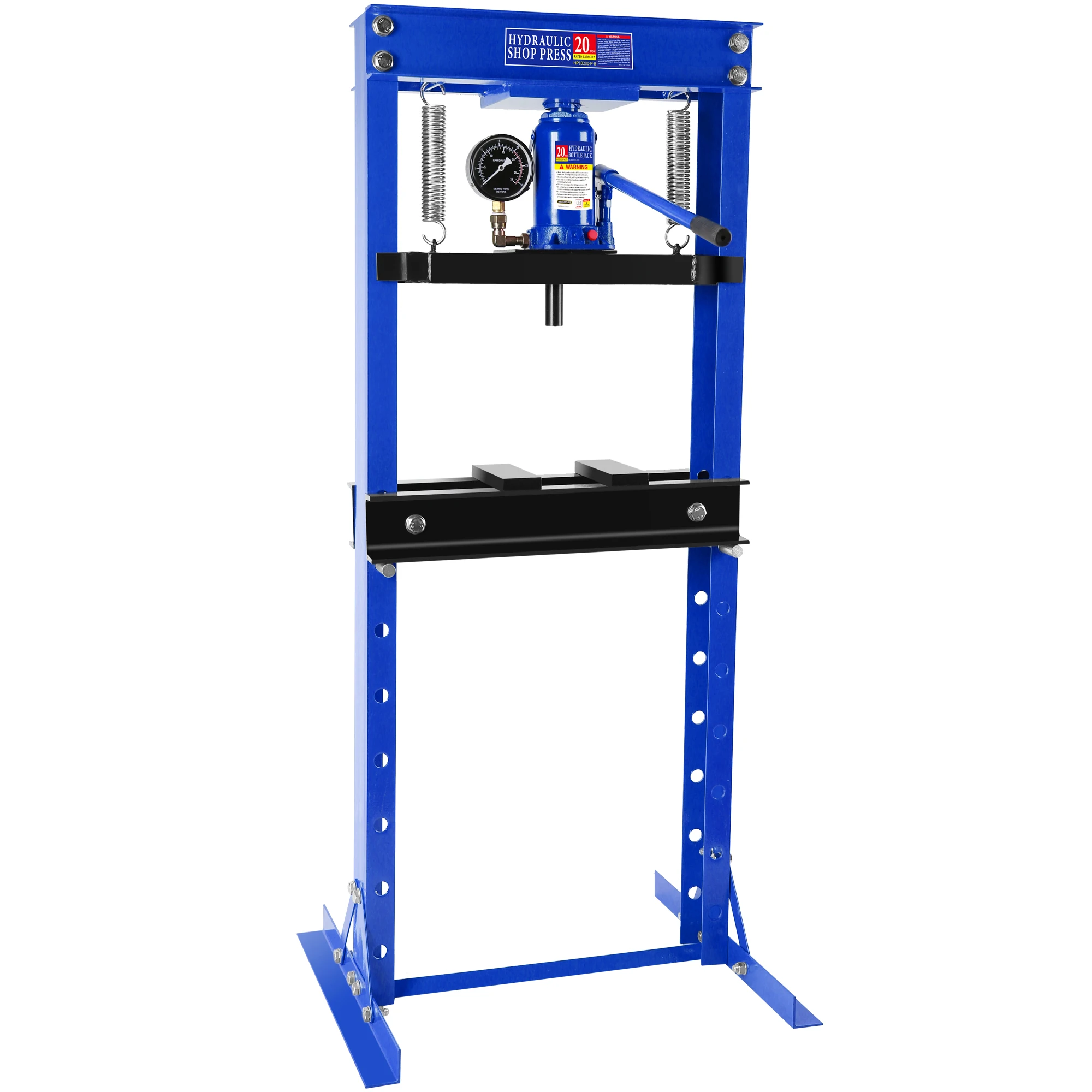 

Hydraulic Press 20 Ton Hydraulic Shop Press H-Frame Garage Floor Adjustable Shop Press with Plates Adjustable Working Table