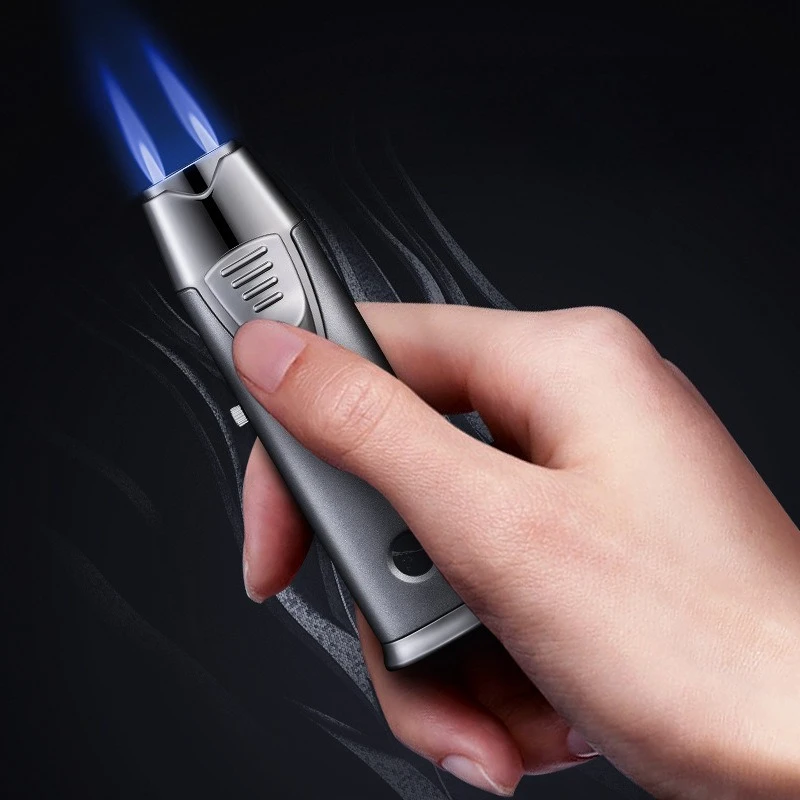 Lighters Smoking accessories Fire Metal Jet Gas Cigar Cigarette Powerful Jet Flame Torch Lighte Pipe Lighter for Man Gift