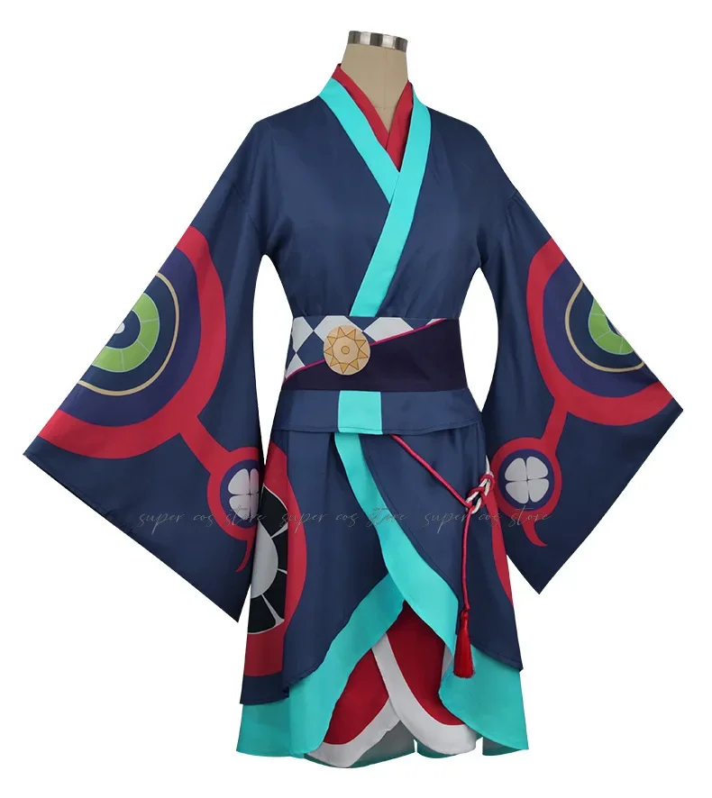 أنيمي مونونوكي الطب البائع كوسوريوري كيمونو شعر مستعار موحد تأثيري حلي هالوين كرنفال حفلة الزي للجنسين