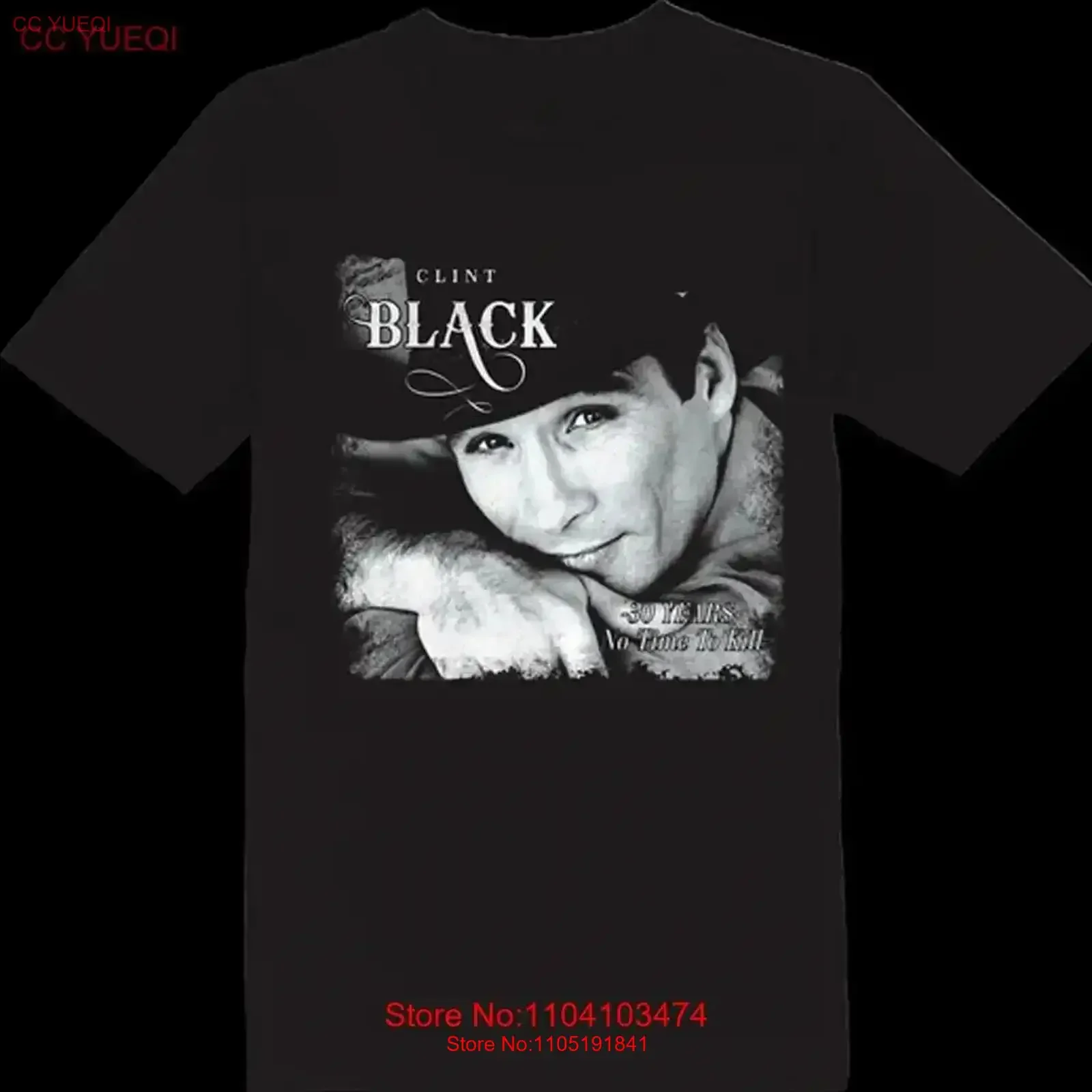 SALE Clint Black NEW album T shirt short sleeve All sizes S to 5Xl vintage Washed homme Soft streetwear designer clothes