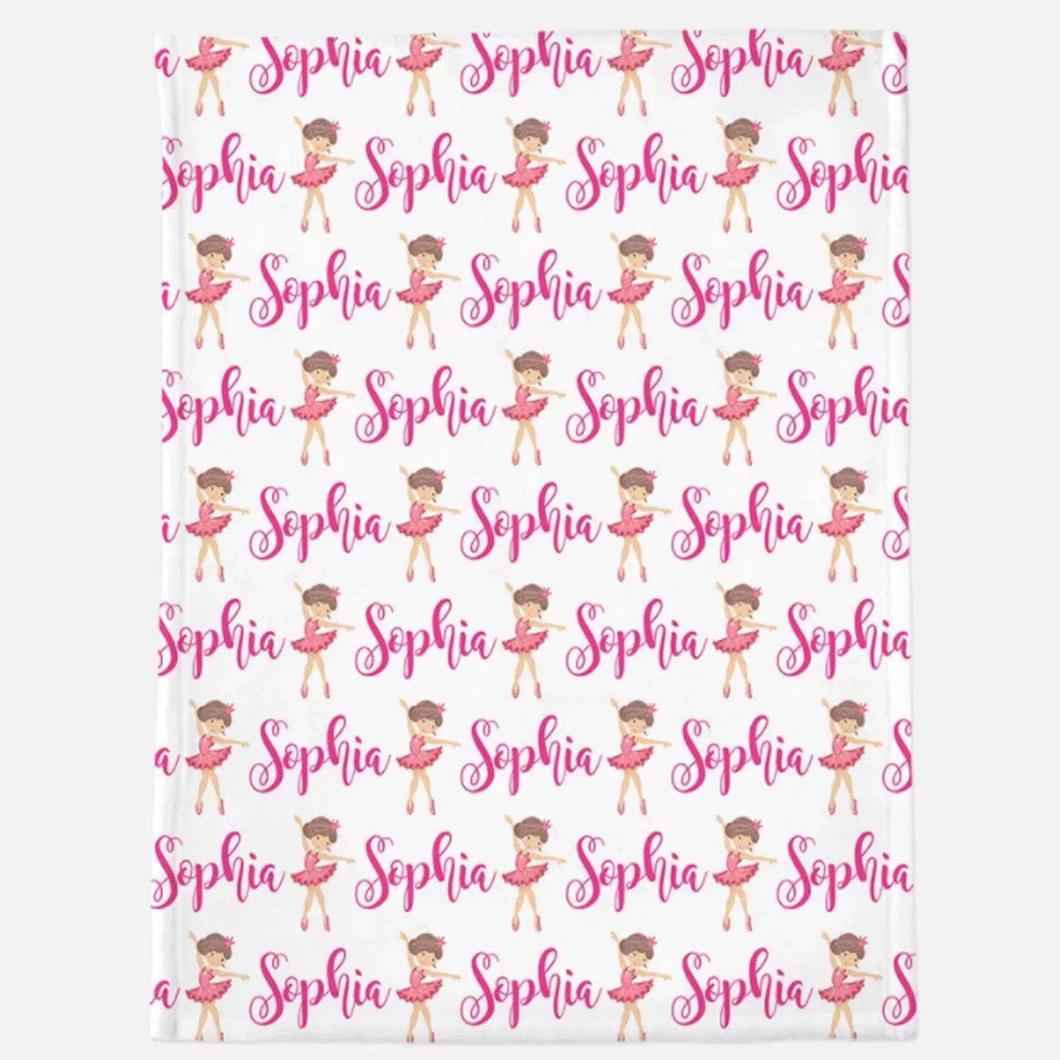 LVYZIHO Personalized Name Ballerina Baby Blanket - Custom Kids Blanket - 30x40 /48x60 /60x80 Inches Ballet Blanket