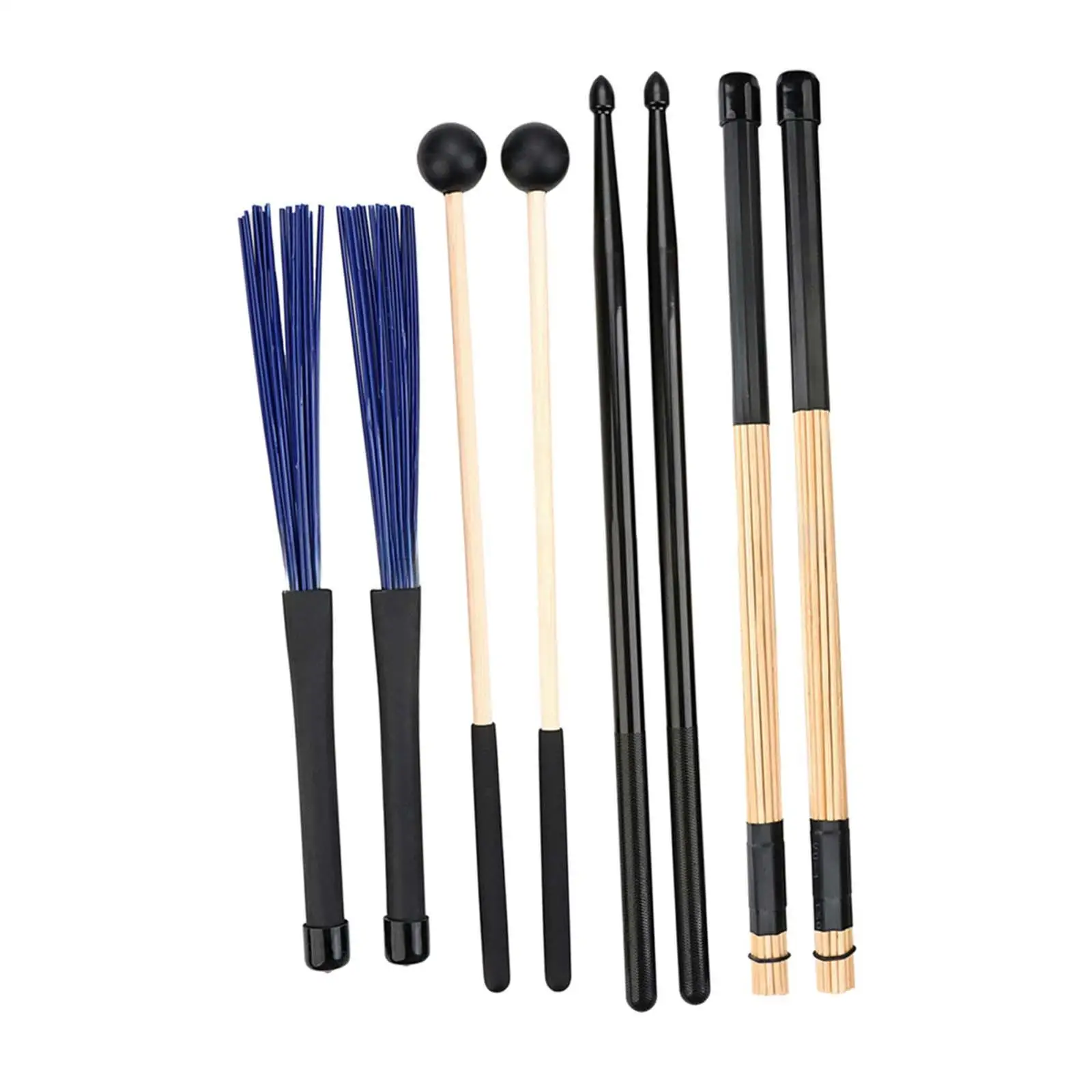 

Drum Sticks Mallets Brushes Set Drumsticks for Acoustic Rock Band Adults