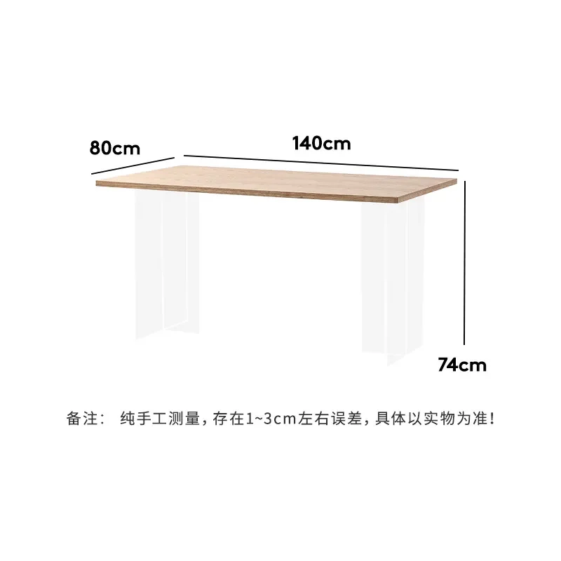Modern Acrylic Floating Dining Table Wood Grain Large Top Minimalist Luxury Desk for Small Apartment Home Office Art