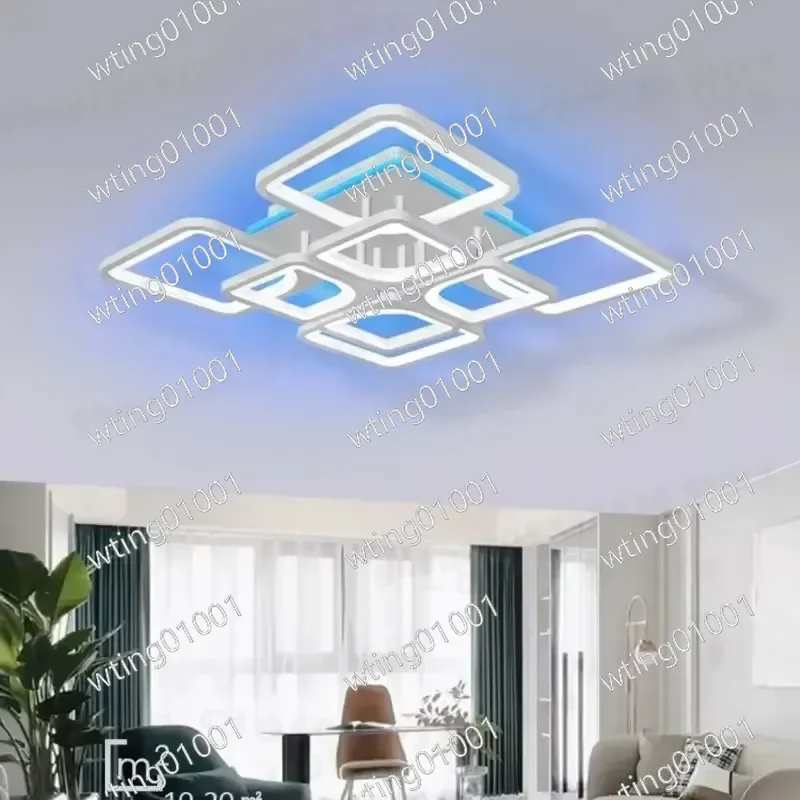 for Nordic Style Dimmable LED Ceiling Fixture Modern Chandelier Light for Living Room Kitchen Bedroom Dining Area Office