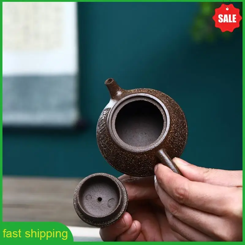 A010 Filter Beauty Teaware 100Ml Clay Teapots Handmade Chinese Tea Pot Raw Ore Stone Scoop Customized Tea Infuser