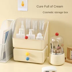 Makeup Storage Box Dust-proof Capacity Cosmetic Organizer Jewelry Nail Polish Makeup Container Desktop Makeup Organizer Box