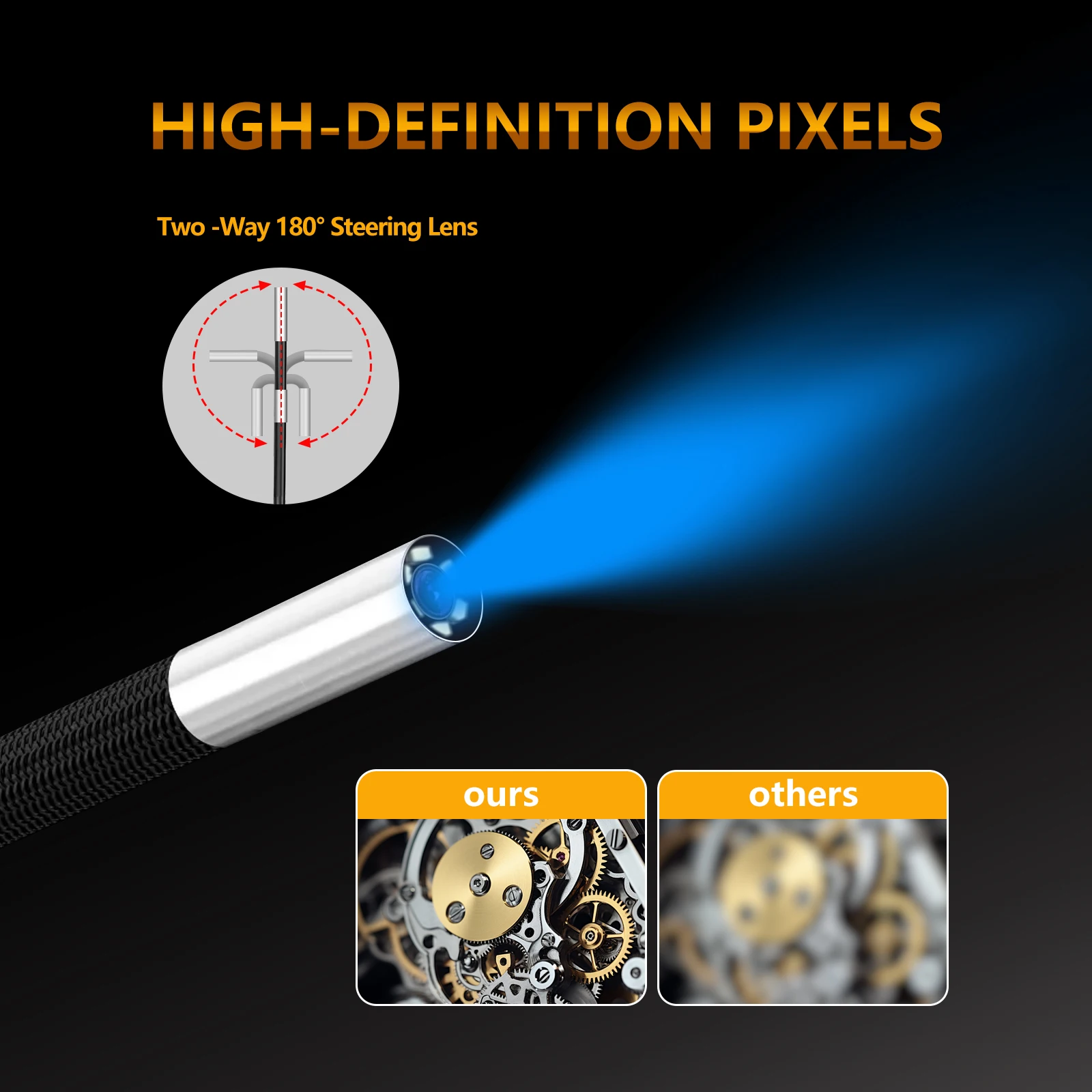 BestWill HD IP67 Waterproof Car Engine Repair Testing Machine Diagnostic Tool Borescope Industrial Endoscope Camera With Light