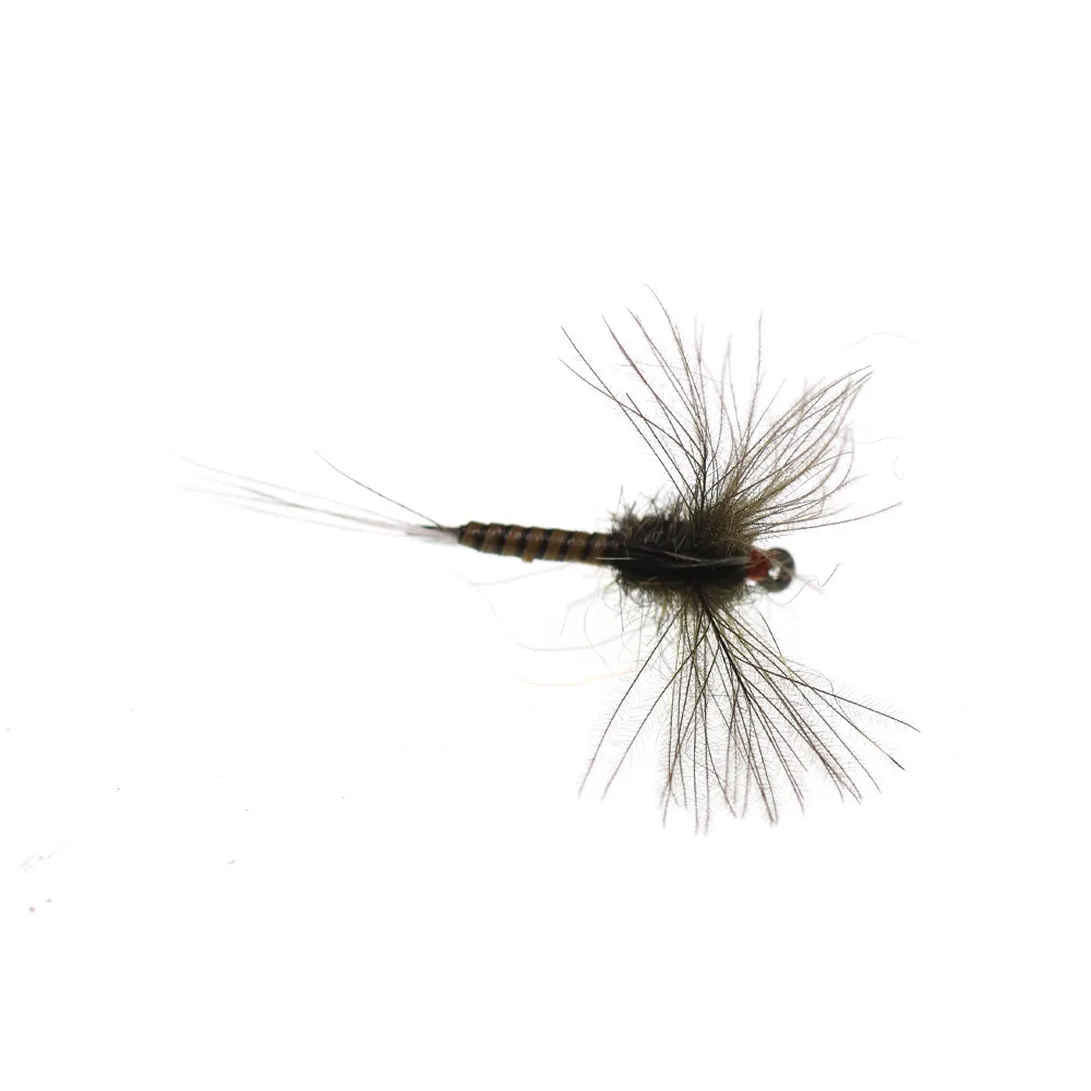 5 Stück/6 Stück # 16 CDC Mayfly Widerhaken-Angelhaken Parachute Dry Fly Künstliche Insektenköder Fliegenfischen Fliegen Forellen- und Barsch-Angelköder – Detail 5