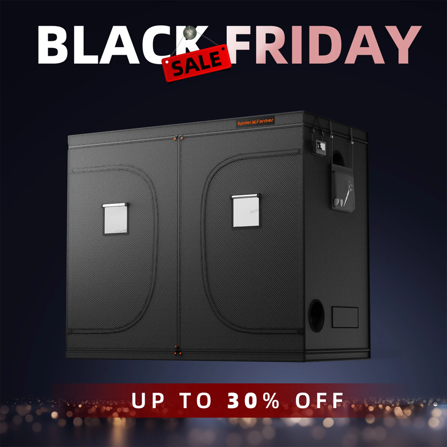 

Spider Farmer SF240X120X200CM Grow Tent Reflective Mylar 1680D Oxford Cloth For Plants Indoor Hydroponics Home Box