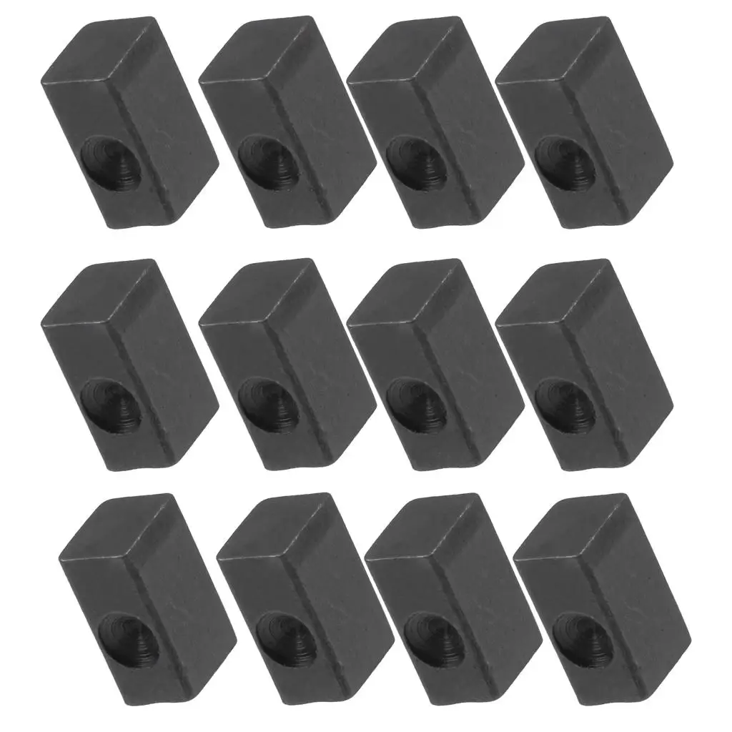 12 Pack Black Electric Guitar Tremolo Bridge Insert Lock String Iron Block Musical Instrument Parts Accessories