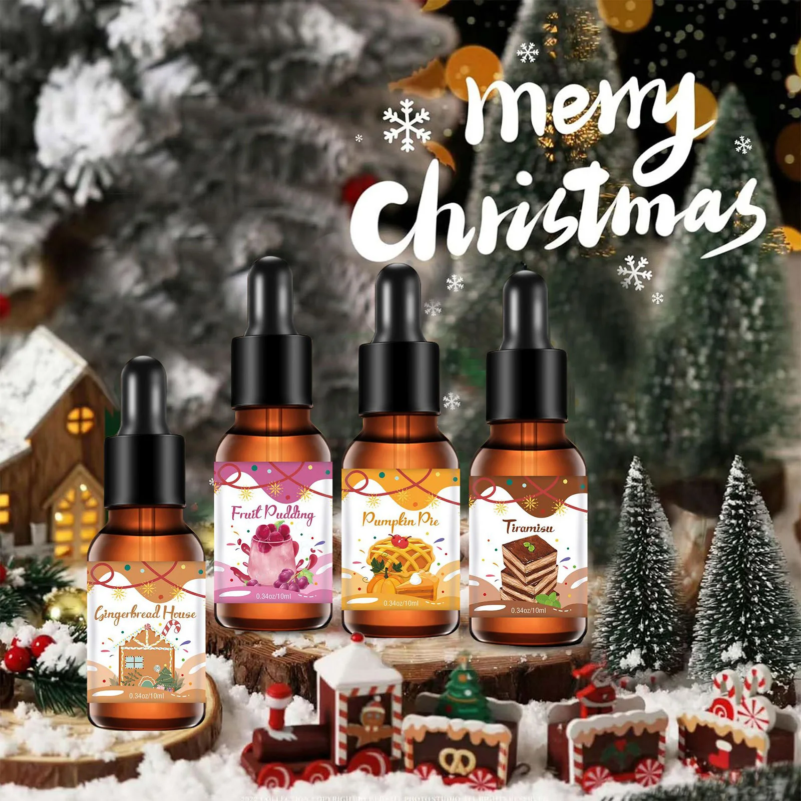 مجموعة الزيوت العطرية لمخبز زيت عطري لعيد الميلاد، مجموعة الزيوت العطرية للعطلات