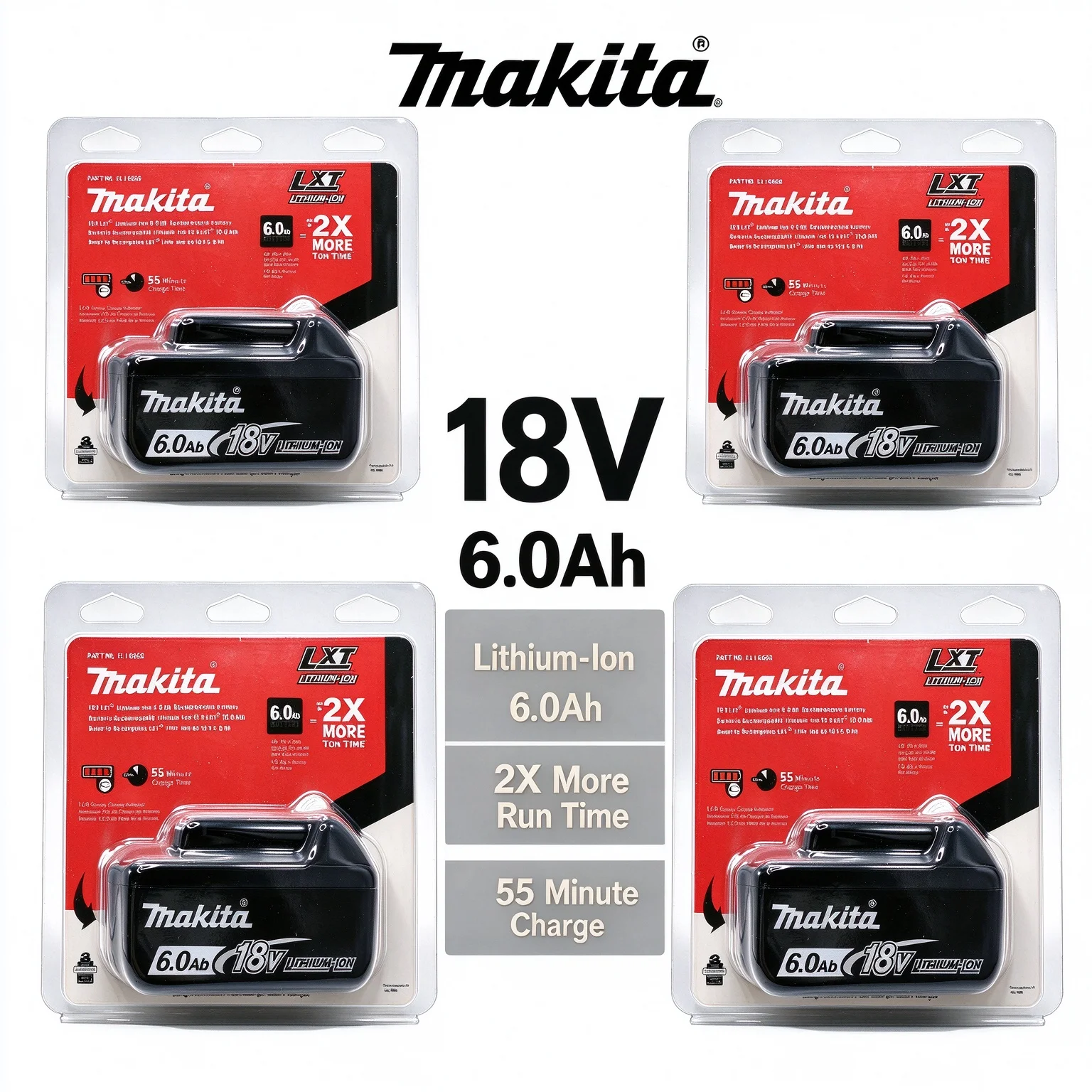 Makita 18V 6.0Ah Li-Ion Battery BL1860 Cordless Tool Battery for DHP487 Impact Drill Portable Blower Pruning Shear Reliable Cell