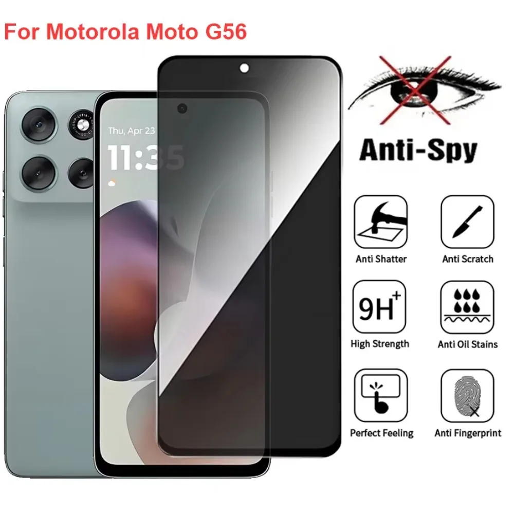 

For Motorola Moto G56 Anti Spy Privacy Tempered Glass Screen Protector Compatible For MotoG56 Full Cover Screen Phone Film