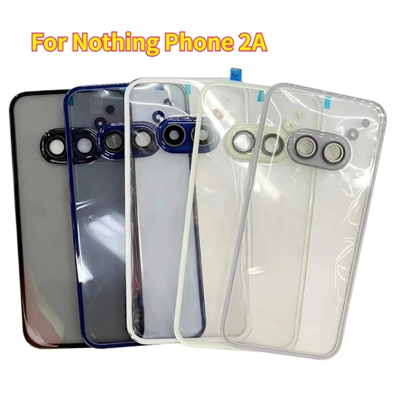 Glass Battery Back Cover For Nothing Phone 2A Rear Housing Replacement With Camera Lens & Adhesive Sticker Repair Parts