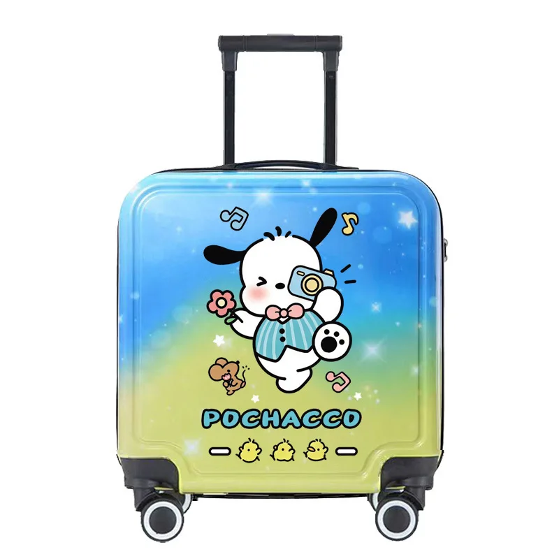 Sanrios Hellokittys Suitcase Cinnamoroll Kuromi My Melody Cartoon 18In Large Capacity Trunk Cute Travel Lockbox Anime Luggage