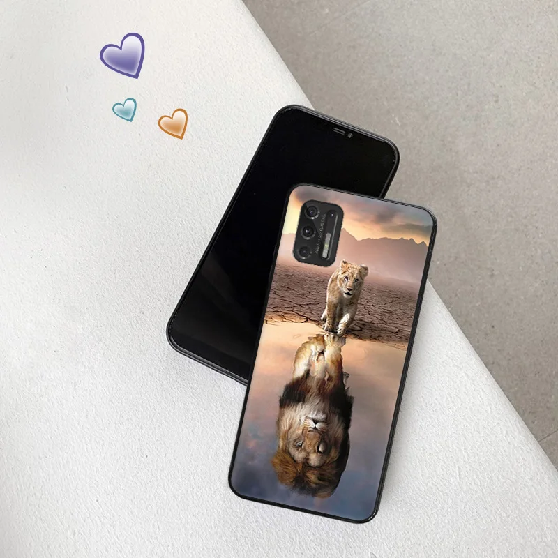 Silicone Soft Phone Case for Motorola G51 G9 Power Play G73 G30 G31 G50 G51 G60 G71 5G G22 G32 G52 G72 Lion King Animal Cover