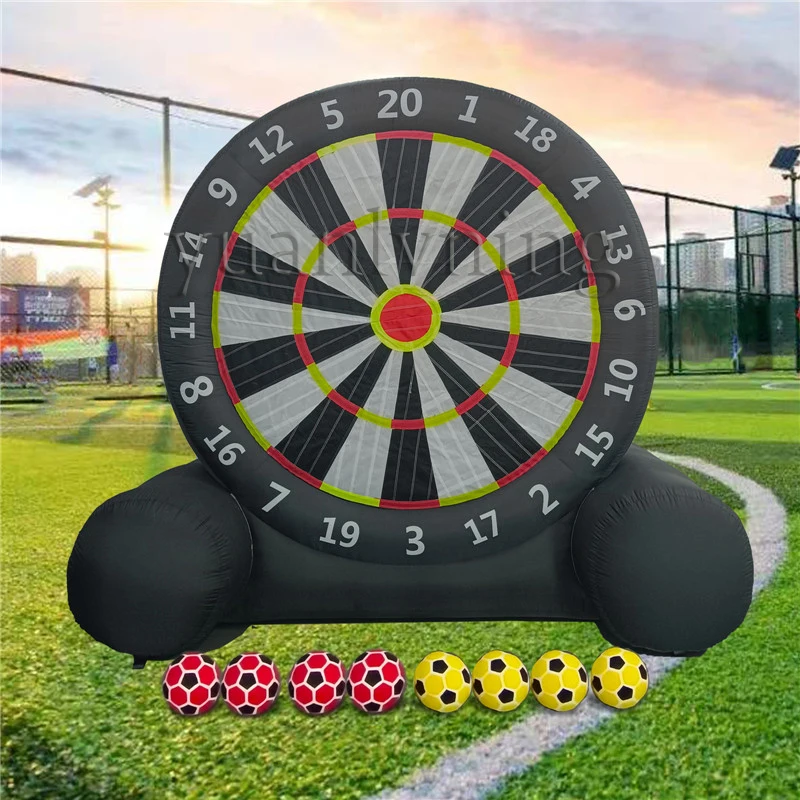 10FT Inflatable Football Dart Board with Sticky Soccer Balls Football Sports Target Games for Camping Events Football Parties