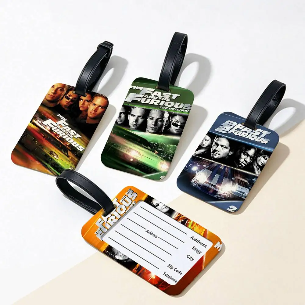 Classic Movie Ride Or Die F-Fast & F-Furious PVC Baggage Identification Tag Anti lost Information Card Travel Suitcase Name Tag