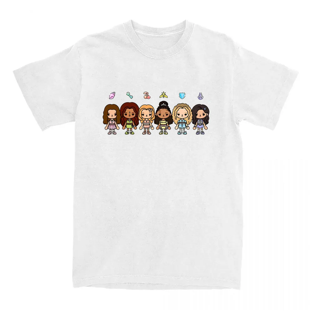 

KATSEYE X Toca Boca T-shirt Korean Girls Band Cartoon Printing Tshirts Cotton Short Sleeve Loose Female Tees Unisex Streetwear