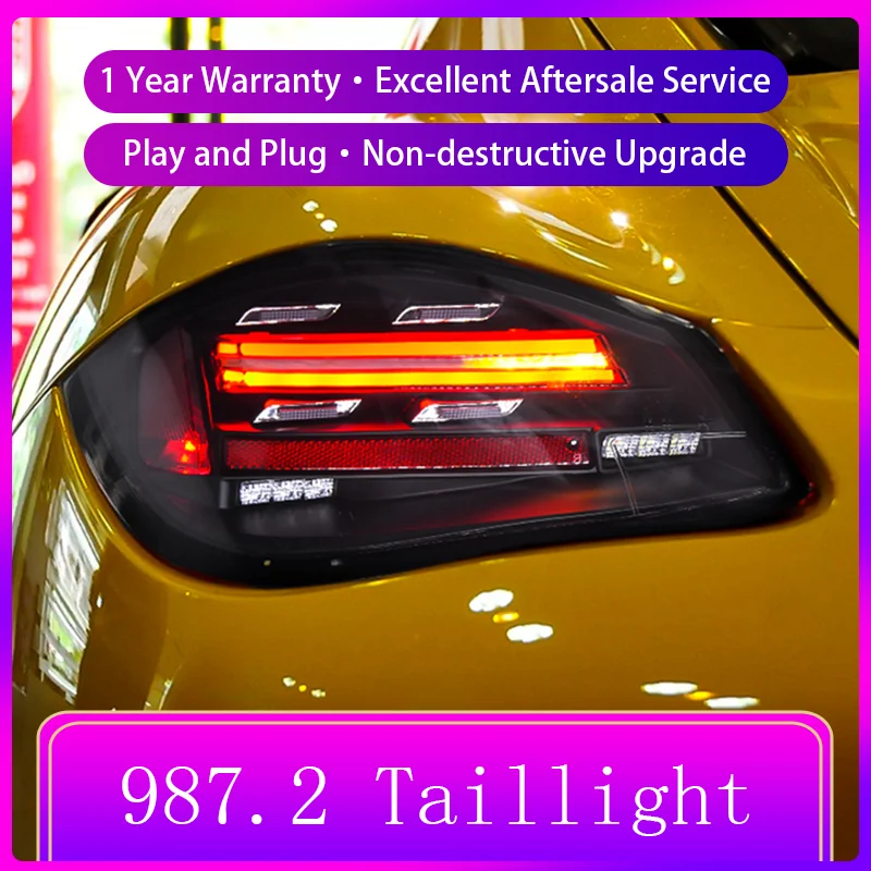 Auto Lights FOR 2009-2012 Porsche BOXSTER 987.2 Taillight  DRL Rear Lamp Dynamic Turn Signal Full LED Brake Accessories