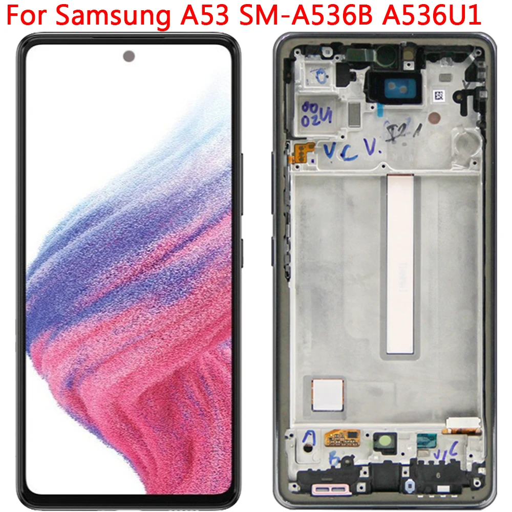 

6.5" SM-A536E/DS LCD For Samsung A53 5G A536U A536B Display LCD Touch Screen With Frame Assembly Parts