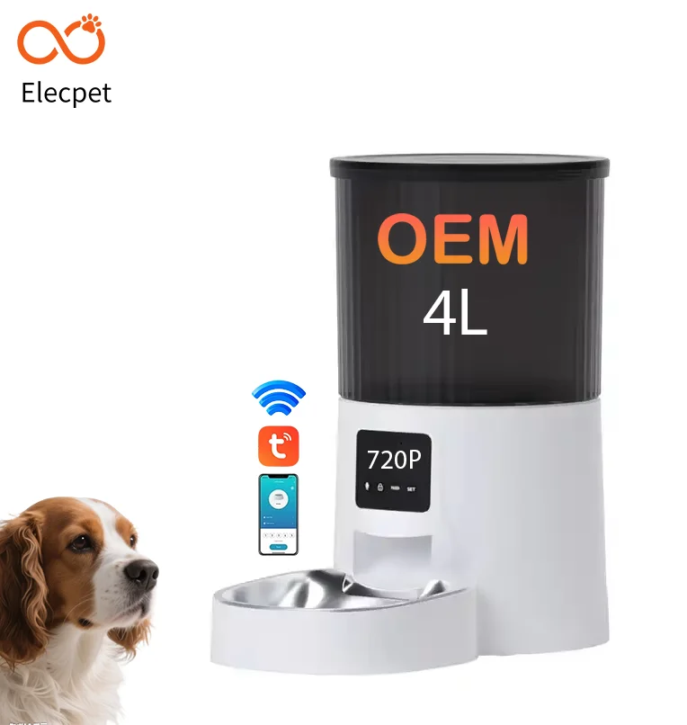 Automatic Feeders Cat and Pet Feeders Timer Ration Smart Dog Food Dispenser Elevated Bowl Voice Camera Small Animal Supplies