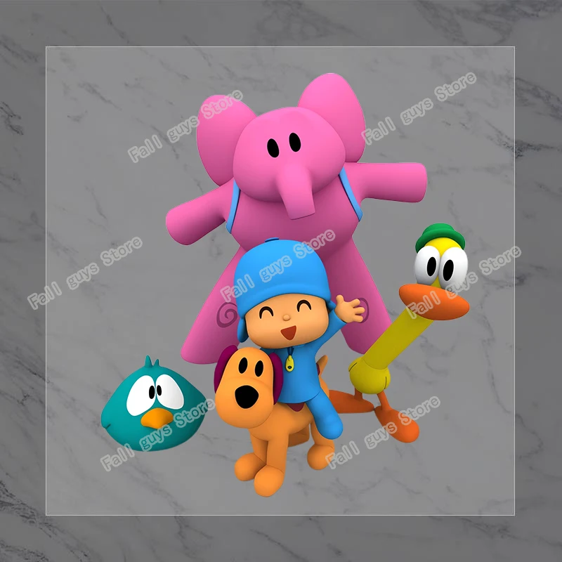 Pocoyo Wärmeübertragungsaufkleber Niedliches Elly Pato Shirt DIY Dekoration Applikation Cartoon Bügelaufkleber Lustiges Geburtstagsgeschenk – Detail 5
