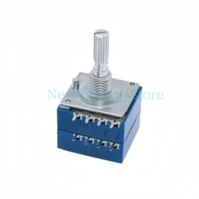 27 Type Double Volume Potentiometer RH2702 8Pins Serrated Split Shaft 6MM Precision A50k 100K 250k 100KAX2 Audio Volume Control