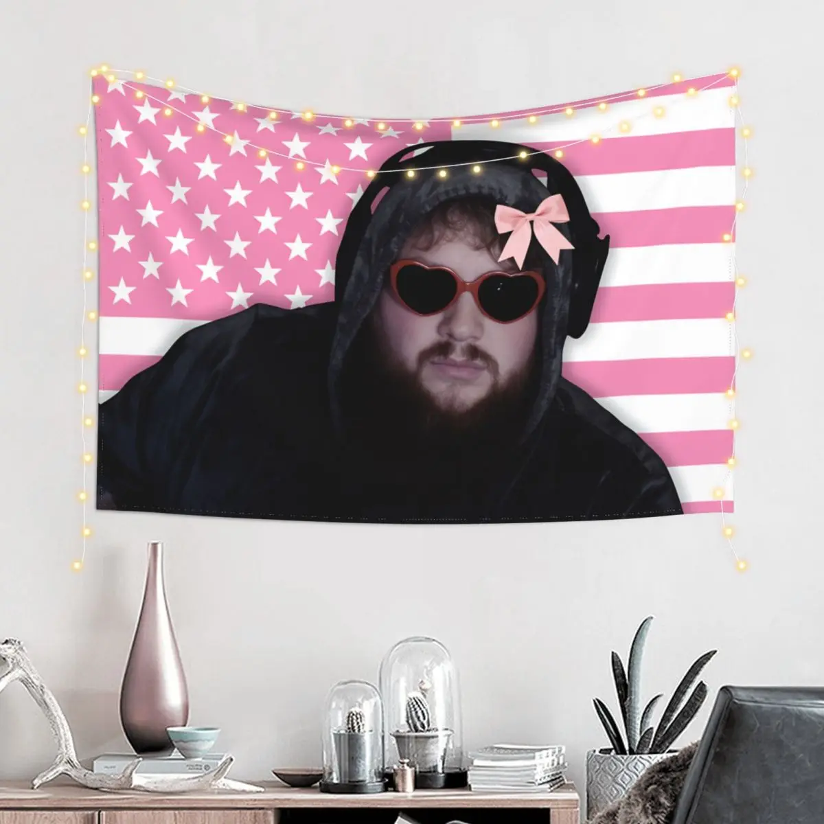 Caseoh American Flag Tapestry Hanging Funny Wall Tapestries Custom Bedroom Living Room Home Background Cloth Decorative Blanket