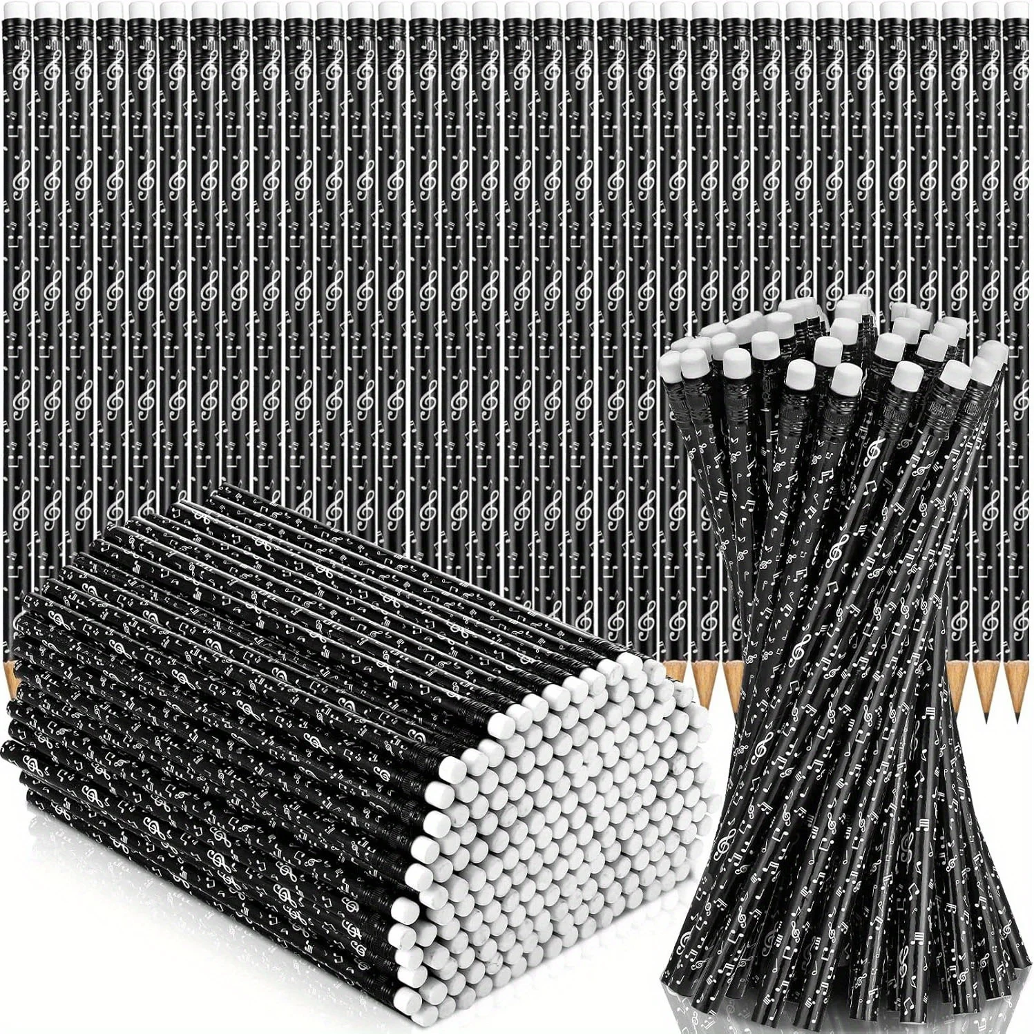30pcs Premium HB Wooden Pencil with Eraser Musical Note Design for Drawing and Writing, Ideal Gift for Music Enthusiasts