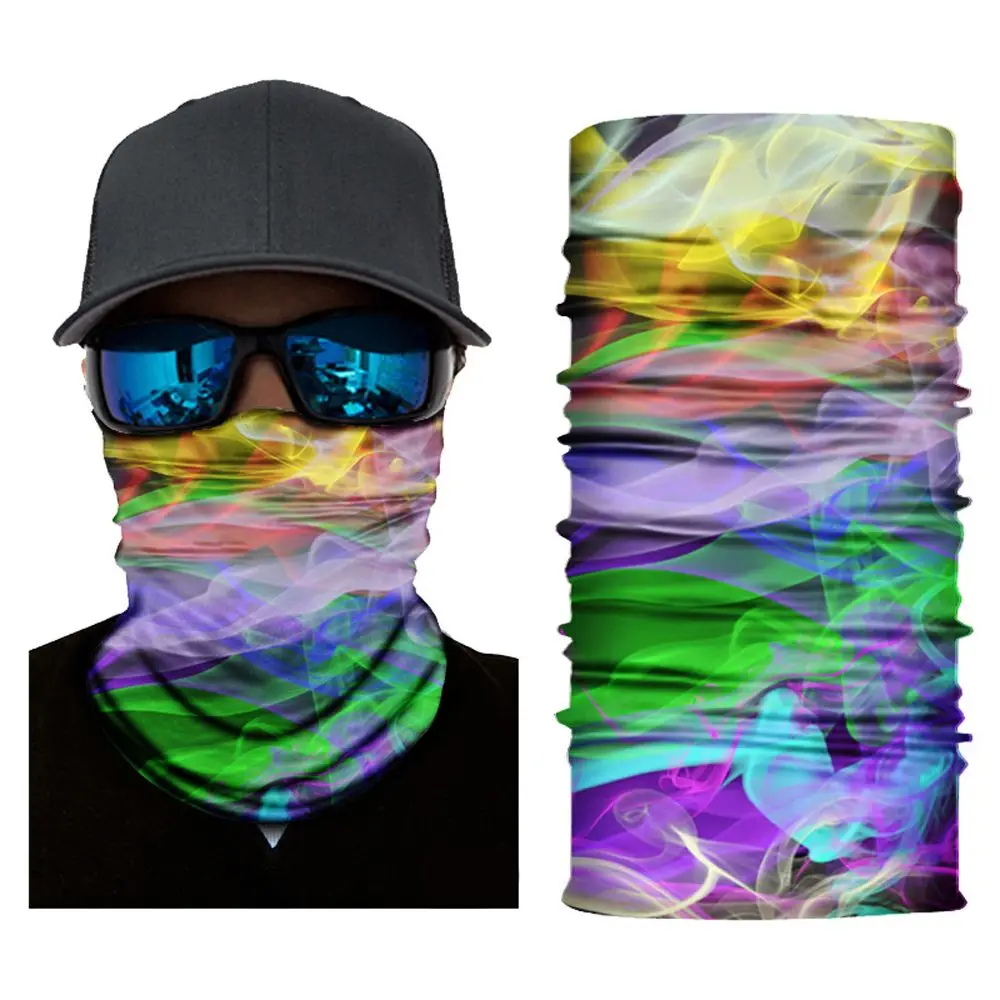 Cover Bike Headwear Cycling Hats Tube Face Shield Neck Gaiter Scarf Seamless Bandana Neck Tube Scarf Colorful Print Headscarf