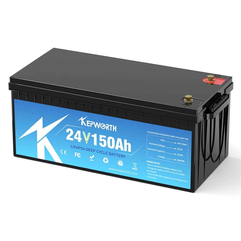 KEPWORTH 48V 100Ah LiFepo4-Batterie mit integriertem 200A Bluetooth-BMS, perfekt für Golfwagen, Boote, Trolling-Motoren, Rasenmäher, Solaranlagen