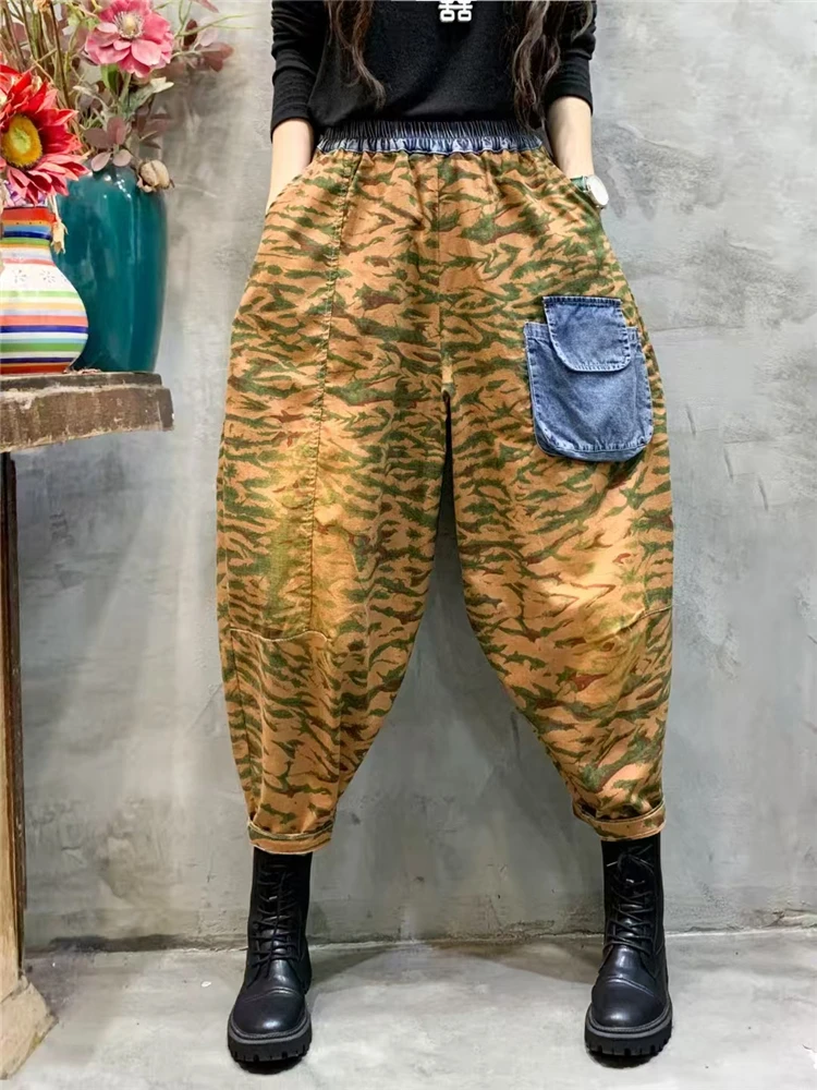 Max LuLu Camouflage Punk Frühling Frauen Harem Hosen Vintage Lose Freizeit Gothic Denim Hosen Klassische Streetwear Fashion Jeans