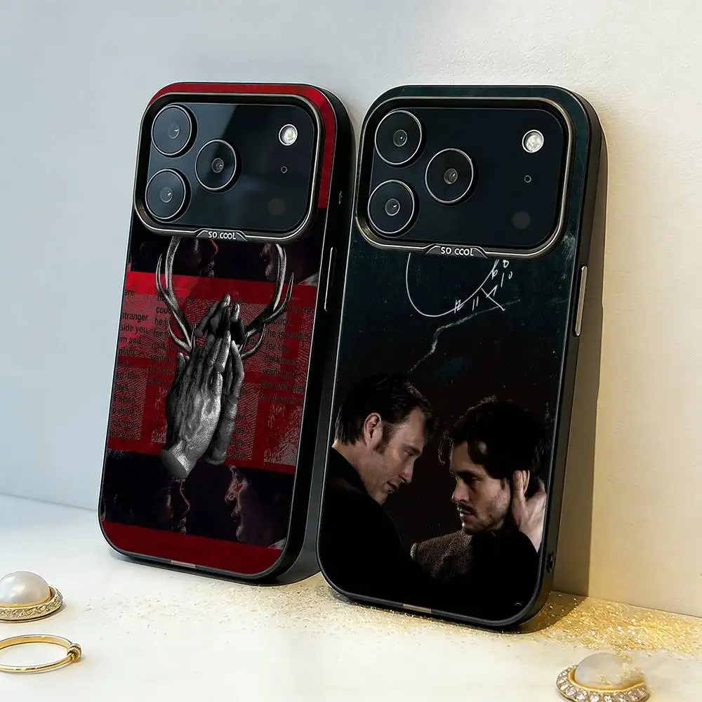 

Will Graham H-Hannibal Phone Case For iPhone17,16,15,14,13,12,11,Pro,MAX Gray Matte Silicone Black Cover