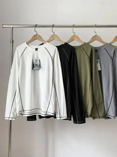 Outdoor Base Shirt 3D Seams Wetness Absorbent Sweat Wicking Men's Women's New 2026 Spring Autumn Standard Fit Long Sleeve T-s...