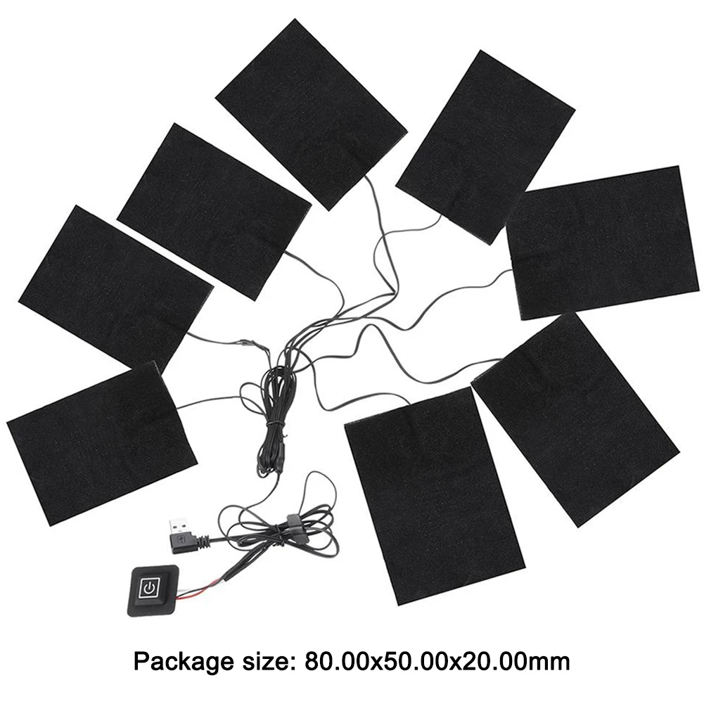 Riscaldatore elettrico in tessuto a 3 livelli Cuscinetti riscaldanti USB impermeabili Riscaldatore per gilet Pantaloni caldi invernali Cuscinetti riscaldati per abbigliamento riscaldato fai-da-te