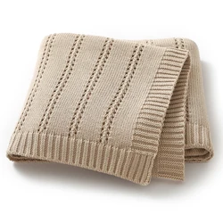 90*70cm Cotton Baby Receiving Blankets for Newborn Girls & Boys Super Soft Dual-Use Crib Nap Stroller Bedding Cradle Quilt Solid