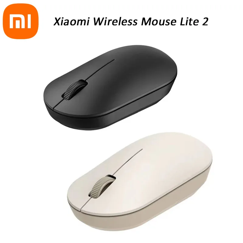 Original Xiaomi Wireless Mouse Lite 2 2.4GHz 1000DPI Ergonomic Optical Portable Computer Mouse Easy to Carry Xiaomi Gaming Mouse