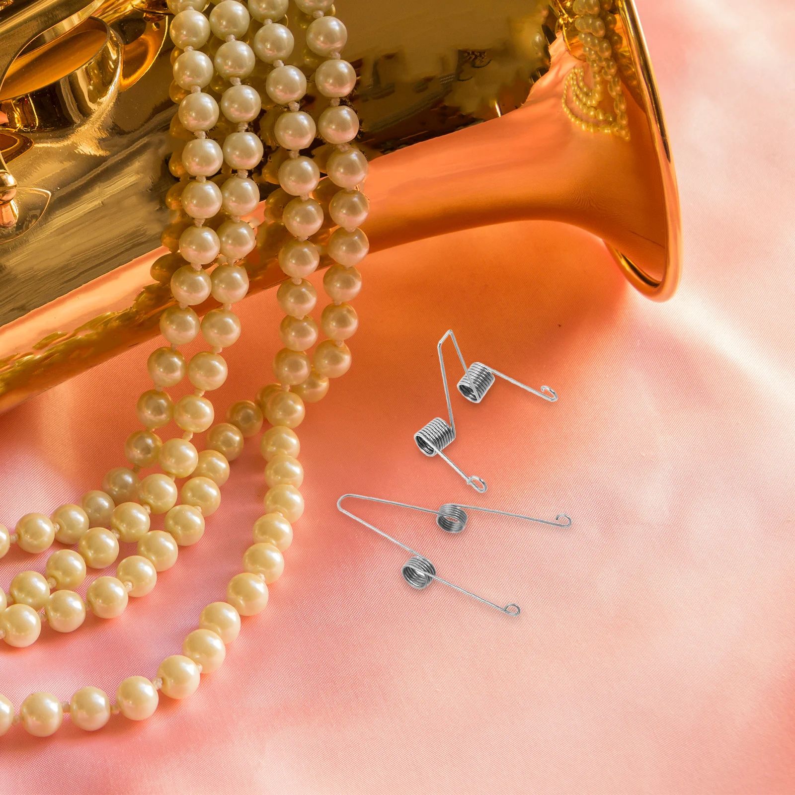 

6Pcs Baritone Valve Springs Enhanced Stability Trumpet Trombone Tuba Repair Parts Brass Instrument Water Key Spit Valve