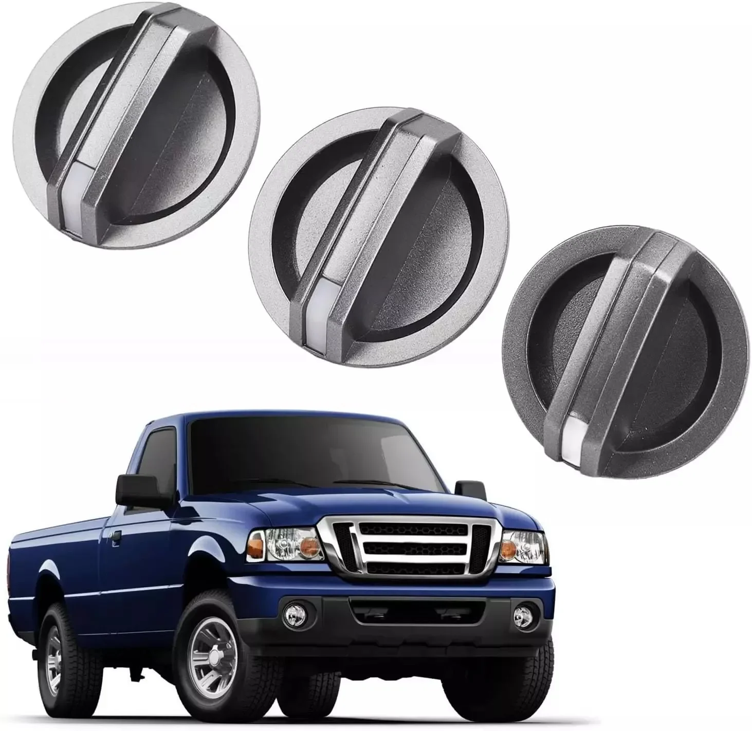 3Pcs Heater Fan Control Knobs Fit For Ford Ranger PJ PK 2006-2011 Mazda BT-50 AC Climate Control Knob